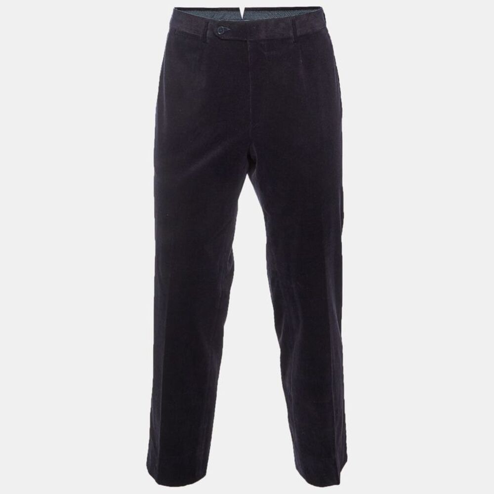 Zegna Cashco Midnight Blue Corduroy Su Misura Pants 2Xl